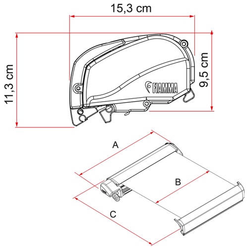 Store FIAMMA F80S de 2m90  4m50 Titanium