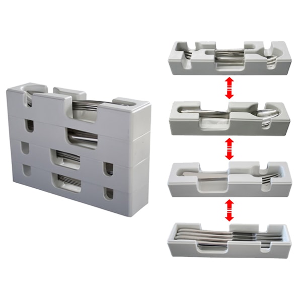 Système de rangement empilable PurVario pour couverts