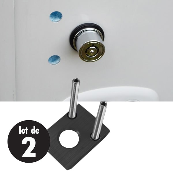 Lot de 2 Verrous IMC coffres intgrs noirs