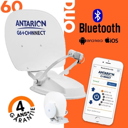 Antenne satellite Automatique et terrestre Antarion DUO G6 Connect Compact 60cm