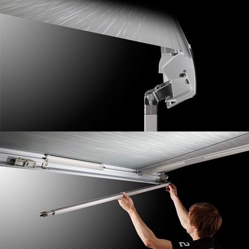 Store Thule Omnistor 5200 Blanc 2m60 Gris Mystic