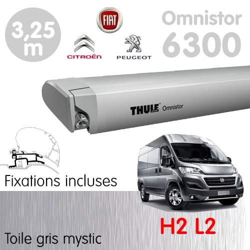 Pack Store Thule 6300 Gris anodis + fixations Ducato H2 aprs 2007