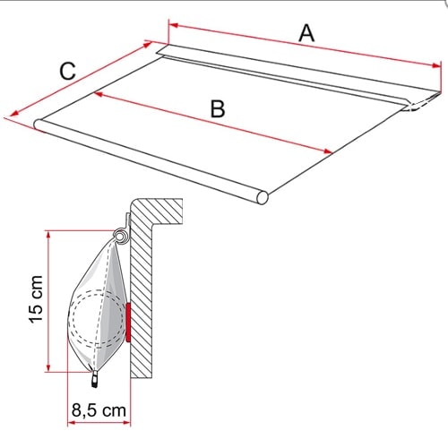 Store FIAMMA CaravanStore de 1m90  4m40