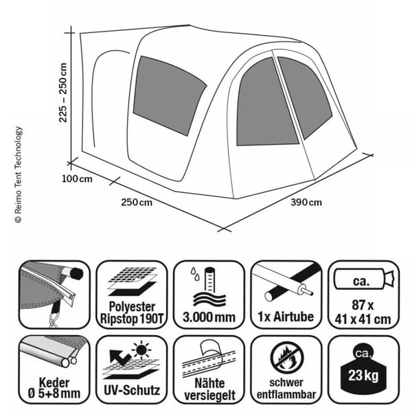 Tour Breeze Air REIMO - auvent latéral pour fourgon & van aménagé