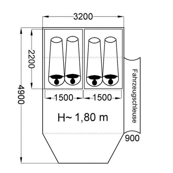 Auvent REIMO TOUR FAMILY AIR VW T3, T4, T5, T6 et autres
