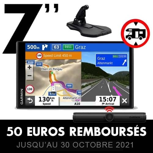 GPS Garmin 780 avec Caméra de recul BC40 sur plaque - Camping-car Plus