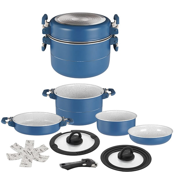 Popote alu Ceramic Carezza NG 22cm 7+1