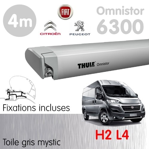 Pack Store + fixations Thule 6300 Gris anodis 4m Ducato aprs 2007 H2L4