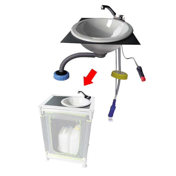 Ensemble évier complet pour cuisine de camping COMET