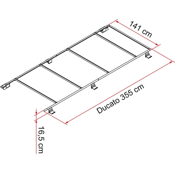 Galerie de toit FIAMMA ROOF RAIL DUCATO H2