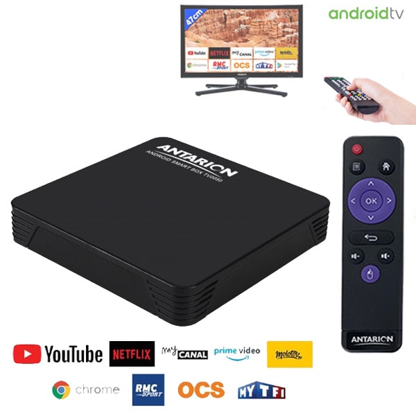 Box Android TV 12V certifiée Google pour Camping-car, caravane, fourgo