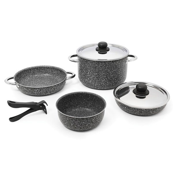 Popote alu RockStone 20 cm 6+1 pices