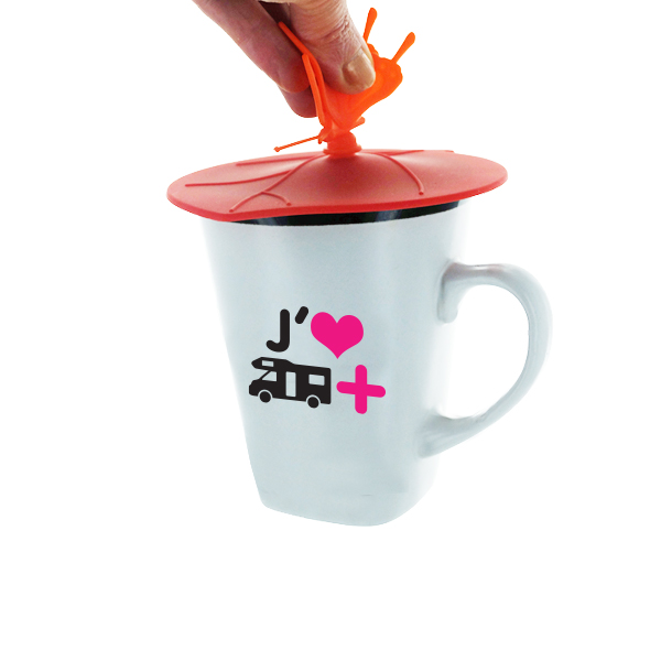 4 couvercles de tasses en forme de papillon