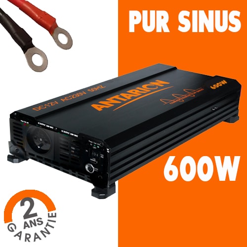 Convertisseur 12V 600W Pur Sinus ANTARION