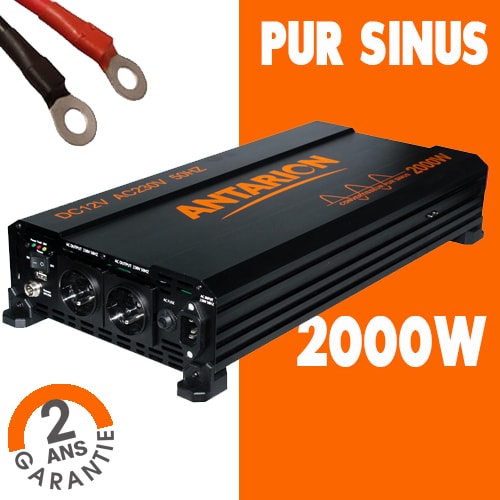 Convertisseur 12V 2000W Pur Sinus ANTARION