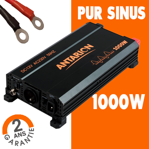Convertisseur 12V 1000W Pur Sinus ANTARION