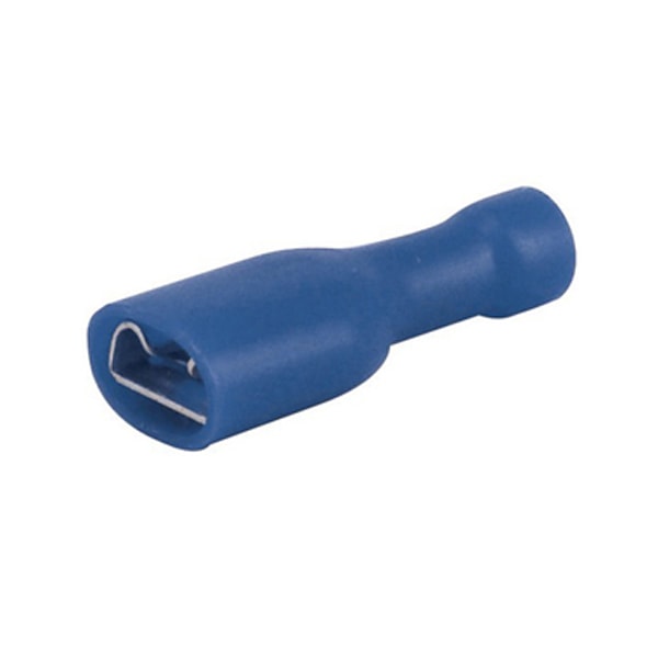 Cosses plates femelles isoles bleues de 6,3mm2