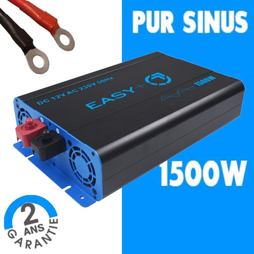 Convertisseur 12V-230V PUR SINUS 1500W pour Camping-car Caravane