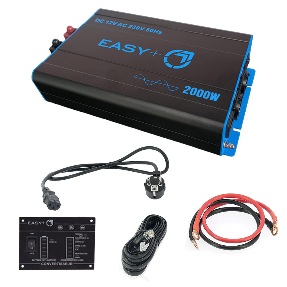 Convertisseur 12V 2000W Pur Sinus EASY+
