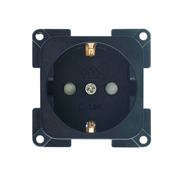 Prise 220V SCHUKO Noire 16A