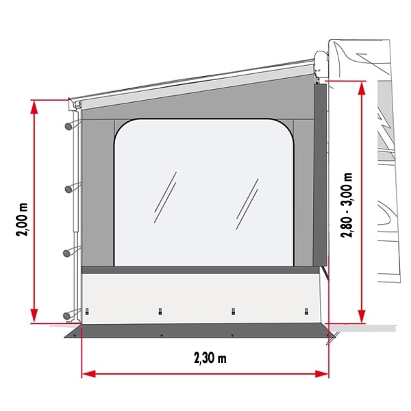 Paroi latrale Fiamma SIDE W PRO XXL