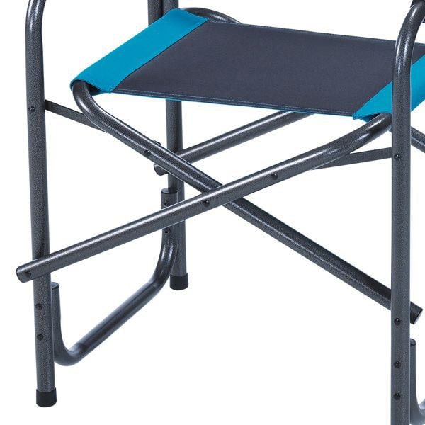 Fauteuil directeur gris fonc� & turquoise