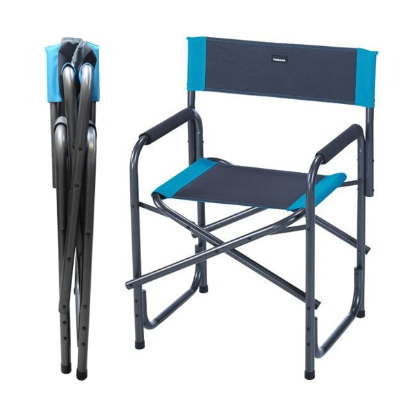 Fauteuil directeur gris fonc� & turquoise