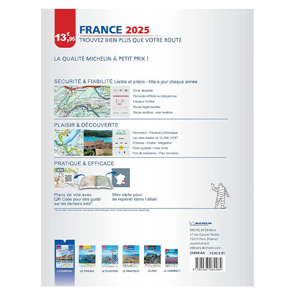 Atlas routier et touristique Michelin France 2025