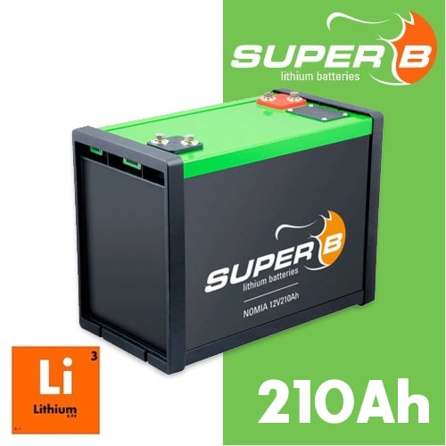Batterie Lithium SUPER B 12V 210Ah LiFePO4 pour Camping-car