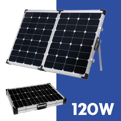 Saronic Panneau solaire pliable portable 60 W 12 V avec contrôleur de charge solaire 10 A pour caravane bateau ou toute autre activité de plein air 