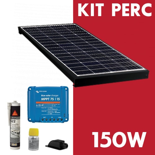 Kit solaire EZA E-FLAT PERC STX 150W + Rgulateur MPPT Victron 15A