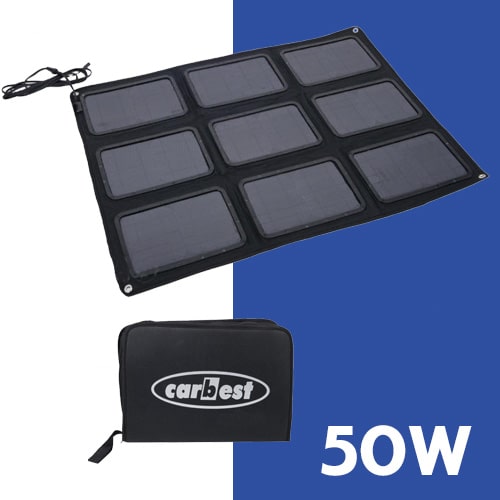 Panneau solaire 50W portable pliable camping-car, fourgon