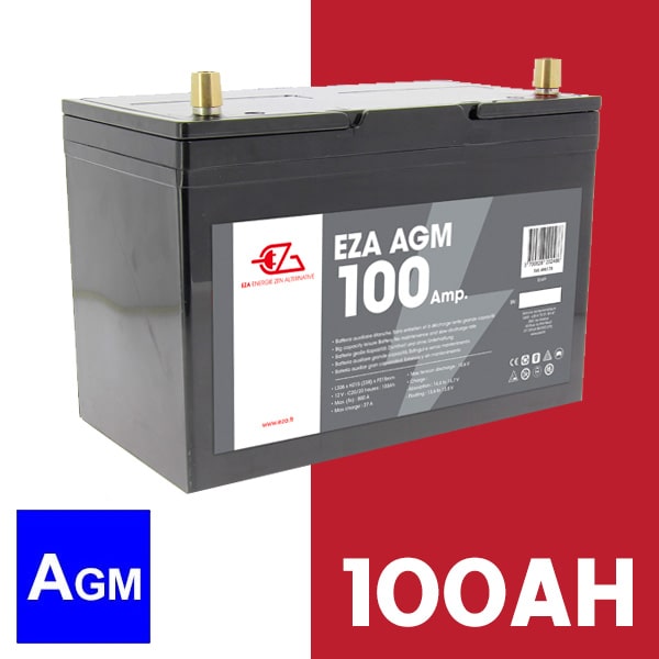 Batterie auxiliaire Power Line AGM 100 AH EZA camping-car