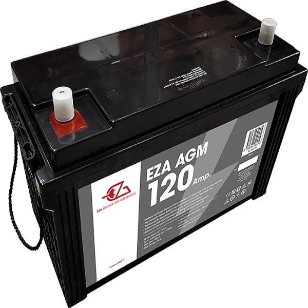 Batterie auxiliaire Power Line Gel 120 AH EZA camping-car, fourgon