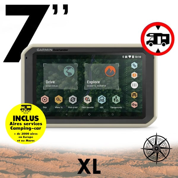 GPS Garmin Overlander 7 pouces tout terrain sur et hors route