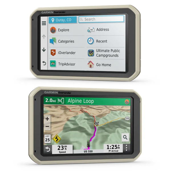 GPS Garmin Overlander tout terrain sur et hors route