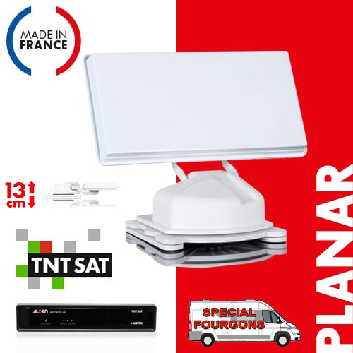 Antenne satellite Auto ALDEN Planar HD avec dmo TNT SAT spcial fourgon