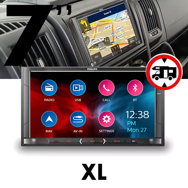 Autoradio Bluetooth Poste Voiture 240W 1 Din Universel Mains