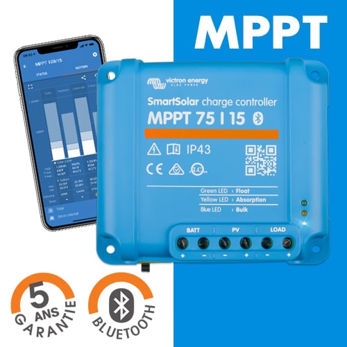 Régulateur de charge MPPT Bluetooth Victron Blue solar 15A 220W