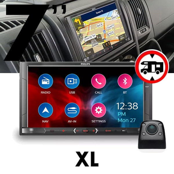 GPS Camping-car PHILIPS CE600N pour Ducato de 2007  2021 + camera IDCAM120FB