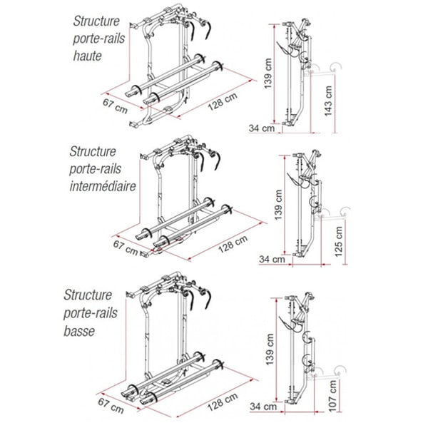 Porte-v�los Fiamma Carry-bike Ducato Frame apr�s 2007