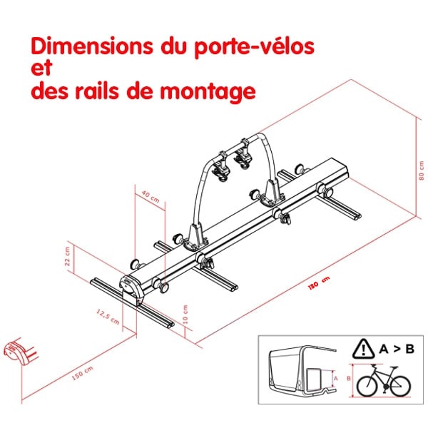 Porte vlos THULE VELOSLIDE Garage Version Courte