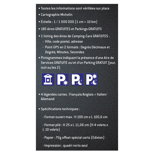 Carte ROYAUME UNI Aires de CC et Parkings gratuits
