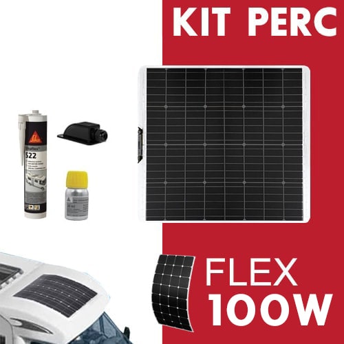 Panneau solaire portable 100w, kit de panneau solaire pour camping