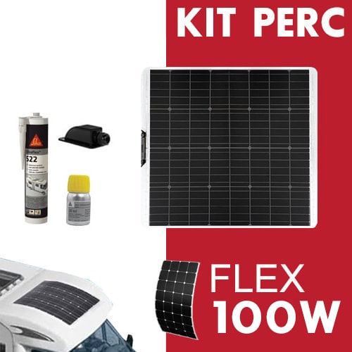 Kit Panneau Solaire Souple 100W pour Camping-car, Caravane, Bateau ave –