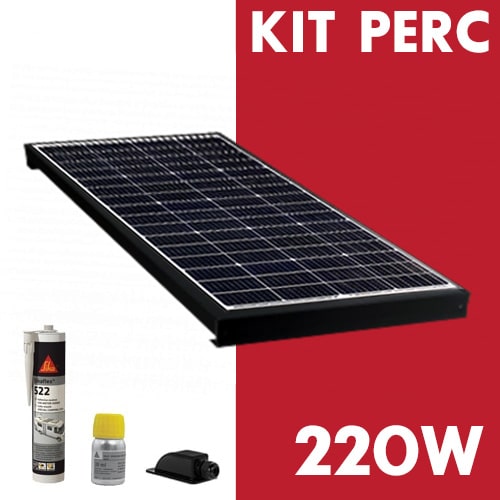 Panneau solaire EZA E-FLAT PERC STX 220W + Kit pose Camping-car