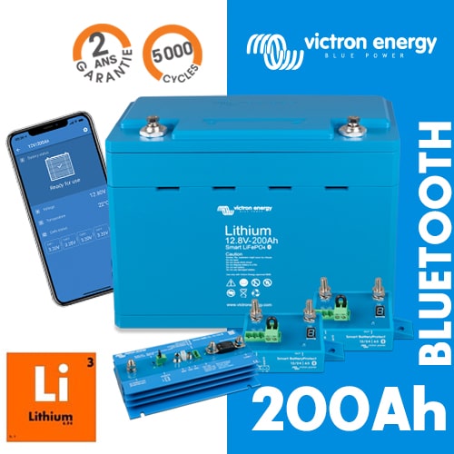 Batterie au Lithium VICTRON ENERGY 200Ah  + BMS + BATTERY PROTECT