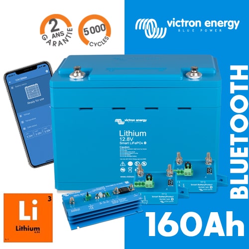 Batterie au Lithium VICTRON ENERGY 160Ah  + BMS + BATTERY PROTECT