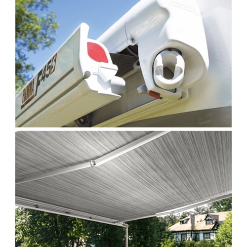 Store Fiamma F45S Blanc 2m60 Royal Grey + adaptateurs VW T5/T6 California