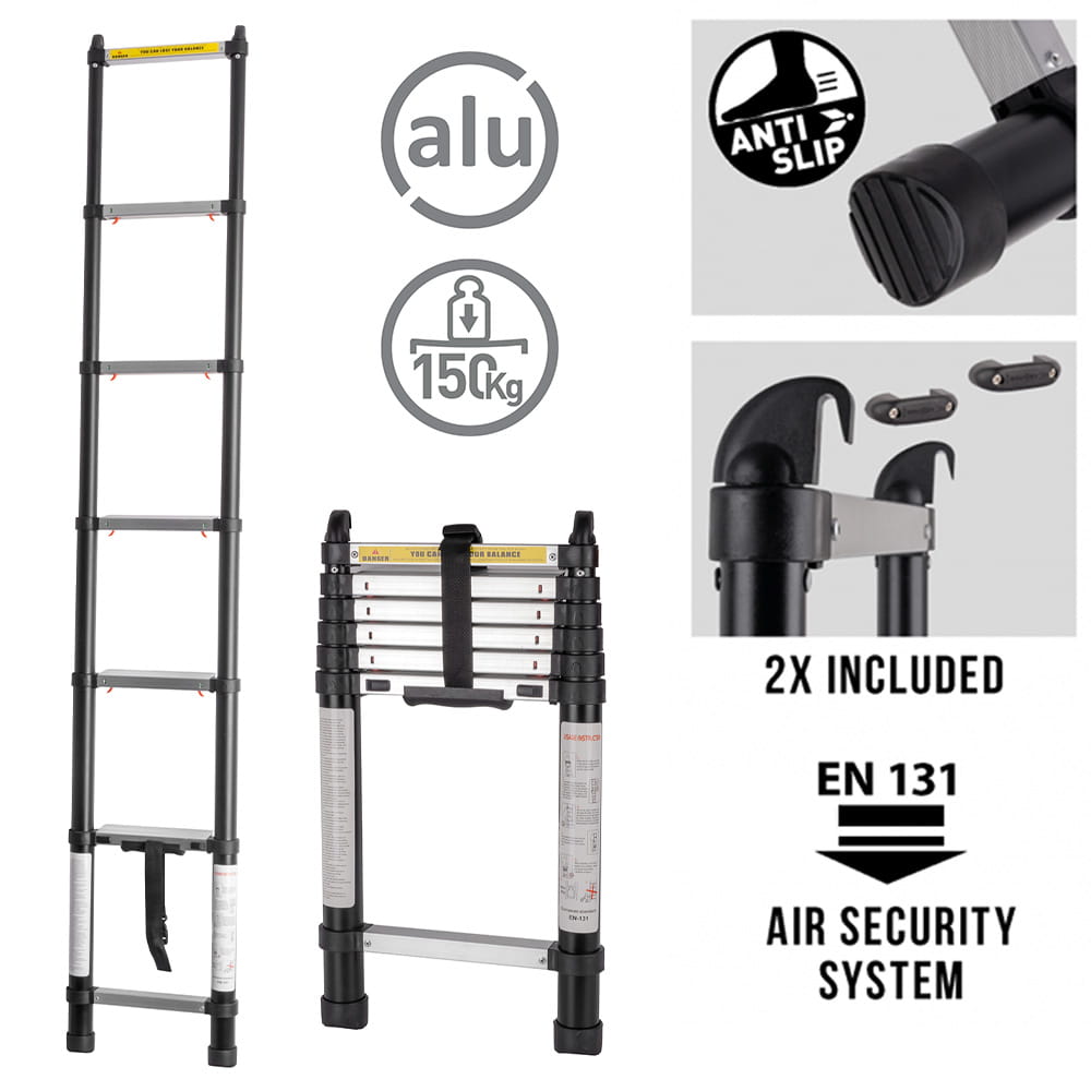 Echelle Alu t�l�scopique 2M10 LADDY ALCOVE BRUNNER